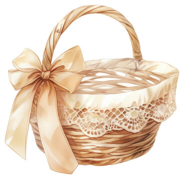 recommend clip art: PNG Brown coquette basket furniture crib infant bed.