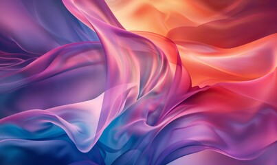 Obraz premium Organic abstract design with flowing curves, ethereal colors, and a dreamlike atmosphere