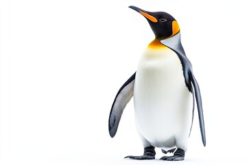 Naklejka premium Penguin waddling and calling isolated on a white background