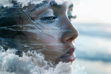 Double exposure  of women