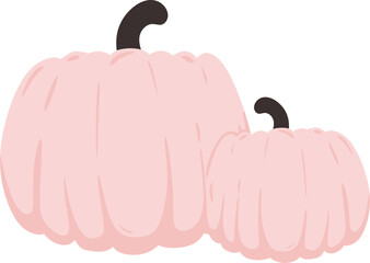 Pink Pumpkins Illustration 