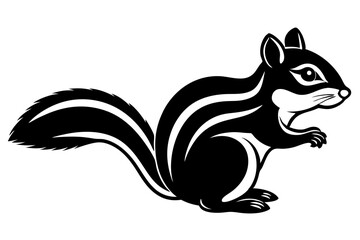 Chipmunk Vector Illustration Cartoon, Clipart, Line Art Design, Playful chipmunk vector illustration, perfect for cartoons, clipart, and line art designs