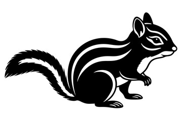 Chipmunk Vector Illustration Cartoon, Clipart, Line Art Design, Playful chipmunk vector illustration, perfect for cartoons, clipart, and line art designs