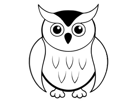 recommend clip art: Black and White Owl Illustration Vector Owl Cartoons, Clipart, and Line Art Design,  Detailed black and white owl vector illustration, ideal for clipart, cartoons, and line art designs.