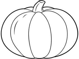 Pumpkin on White Background Vector Illustration, Cartoons, Clipart, and Line Art Design, Pumpkin on white background: vector, clipart, cartoons, and line art design for fall and Halloween
