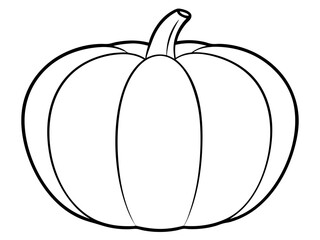 Pumpkin on White Background Vector Illustration, Cartoons, Clipart, and Line Art Design, Pumpkin on white background: vector, clipart, cartoons, and line art design for fall and Halloween