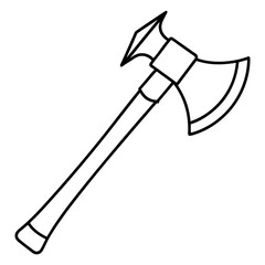 Axe isolated on white, axe vector illustration, axe vector art, axe silhouette, axe vector icon, axes on a branch line art, eps