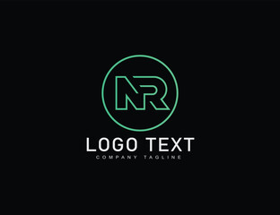 Abstract logo with N R letter