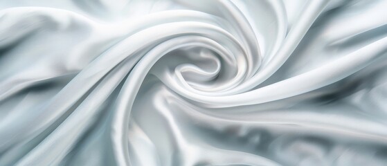 Obraz premium A tight focus on a white fabric reveals its intricate, undulating pattern in the center The texture appears exceptionally soft and slightly out-of-focus