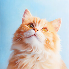 Cute Orange Cat Portrait.