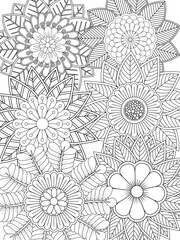 Flowers Coloring Pages For Adultes