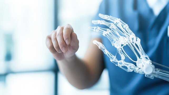 Stroke survivor participating in occupational therapy to improve hand function after paralysis, stroke rehabilitation, daily living skills