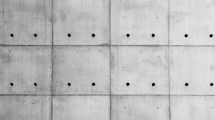 A wall with a grey color and a lot of holes