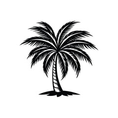 Obraz premium Palm tree vector icon isolated on white background