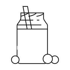 bluberry smoothie drink line icon vector. bluberry smoothie drink sign. isolated contour symbol black illustration