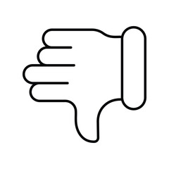 Obraz premium dislike line icon with white background vector stock illustration
