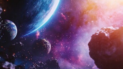 Obraz premium Celestial Wonders: A Cosmic Journey