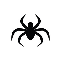 Halloween festive  spider silhouette vector illustration isolated on white background