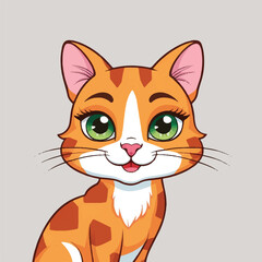 Obraz premium Hand Drawn Cute Tiger Mascot Cartoon Character Icon Sticker Stylish Flat Vector Illustration 