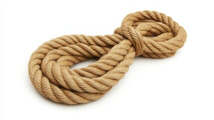 Obraz premium Twisted jute rope, ideal for home and industrial use. 