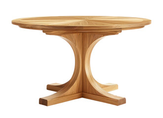 Elegant wooden round table