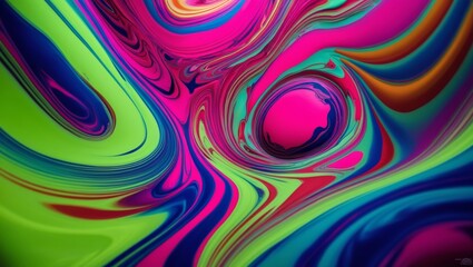 Fototapeta premium Abstract colorful psychedelic swirling pattern background. Liquid art, vibrant colors.