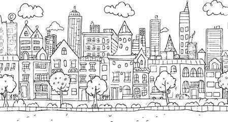 coloring page for kids minimalist 2d black outlines vector illustrations