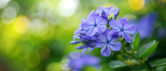 softly focused blue flowers