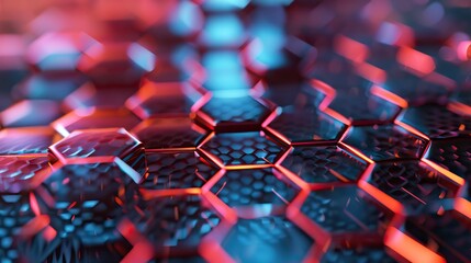 Obraz premium Abstract background with geometric hexagon patterns