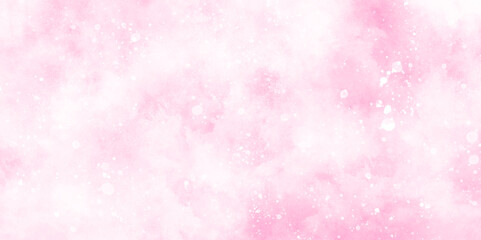 beautiful pink watercolor background with various bokeh surrounding randomly, soft pink texture with smoke and clouds, blurry and empty smooth pink abstract background with bubbles.
