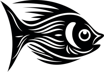 Fish collection silhouette vector trendy design