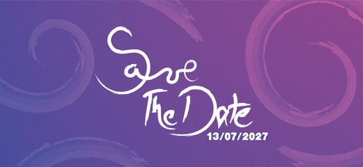 Save the date banner. Can be used for business, marketing and advertising