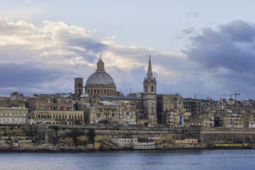 panorama of the city of Valletta, Malta