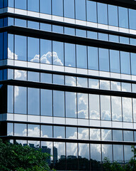 Cloud in the mirror, a beautiful reflection of cloud