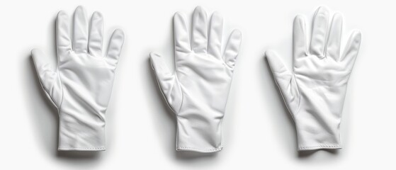 one glove on the left, another on the right
