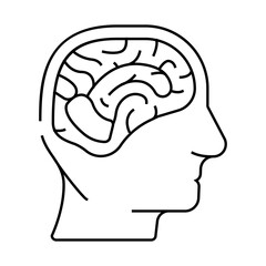 uterine cancer line icon vector. uterine cancer sign. isolated contour symbol black illustration