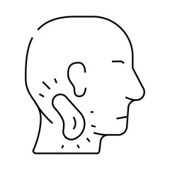 non hodgkin lymphoma cancer line icon vector. non hodgkin lymphoma cancer sign. isolated contour symbol black illustration