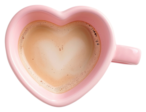 PNG  Heart-shaped coffee cup pink - Powered by Adobe