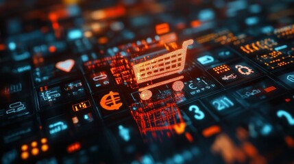 Exploring the World of E-commerce: A Vibrant Visualization of Diverse Products at Your Fingertips in an Online Marketplace Setting