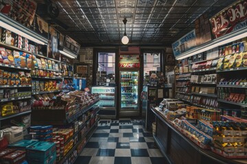 Fototapeta premium Interior of a bodega in New York