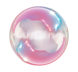 PNG photo of of realistic pastel *pink soap bubble*, simple, minimal, isolated on black background --ar 3:2 --v 5.2