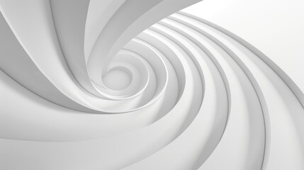 Obraz premium Winding lines of white swirling around center creating intricate pattern against neutral background