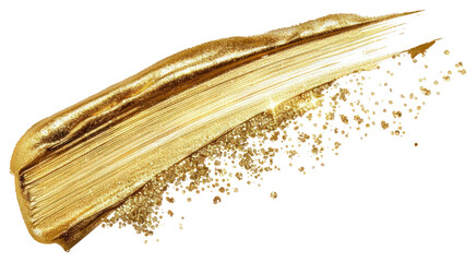 PNG Elegant gold paint brushstroke art