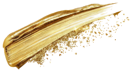 PNG Elegant gold paint brushstroke art