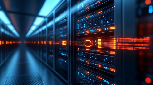 Data transfer between server racks in data center