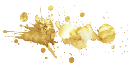 PNG Abstract gold paint splatter illustration