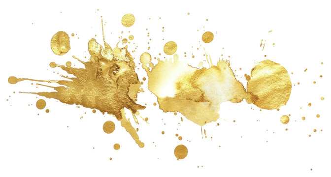 PNG Abstract gold paint splatter illustration