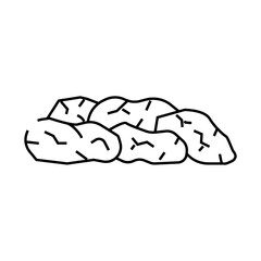 raisins dried fruit line icon vector. raisins dried fruit sign. isolated contour symbol black illustration