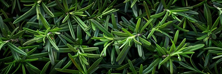 A close-up of fresh rosemary herb, showcasing its vibrant green color, delicate leaves, and natural beauty. The image captures the essence of nature's bounty and the invigorating scent of rosemary.