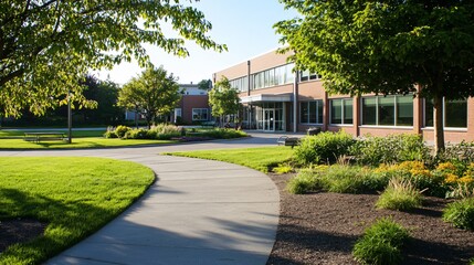 American school exterior 